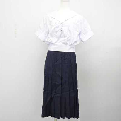 【中古】兵庫県 神戸山手女子中学校・高等学校 女子制服 2点 (セーラー服・スカート) sf076697