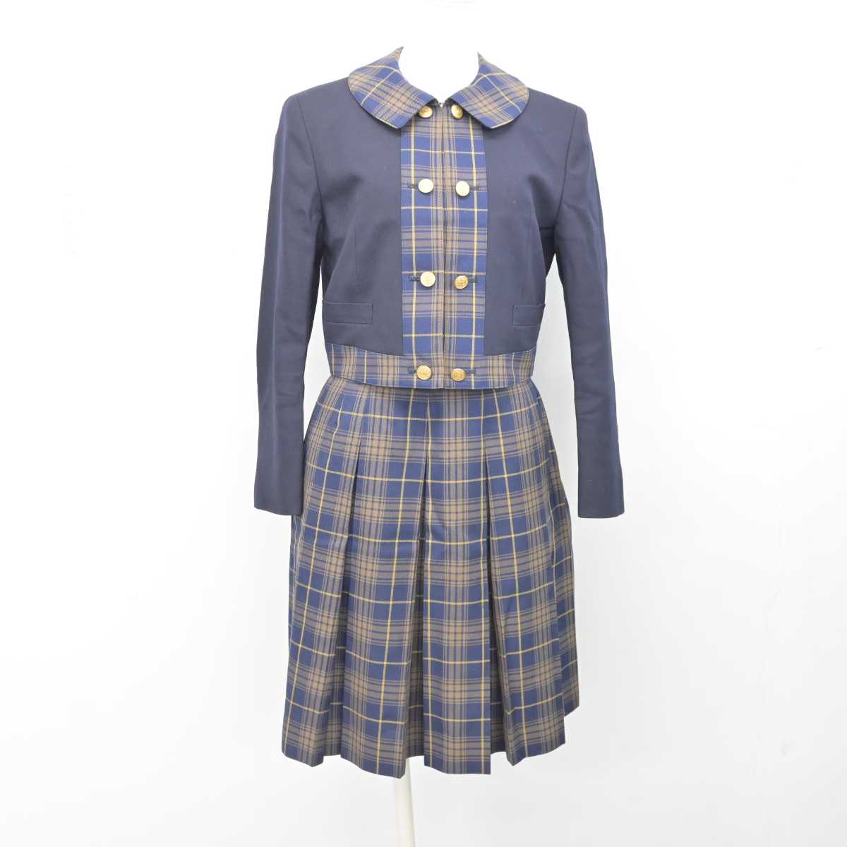 【中古】福岡県 福岡女子高等学校 女子制服 3点 (ブレザー・シャツ・スカート) sf076698