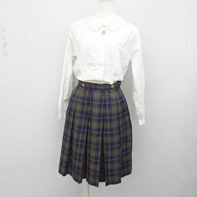 【中古】福岡県 福岡女子高等学校 女子制服 3点 (ブレザー・シャツ・スカート) sf076698