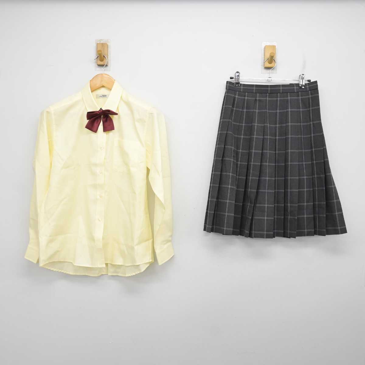 【中古】茨城県 大成女子高等学校 女子制服 6点 (ブレザー・ニット・シャツ・スカート) sf076708