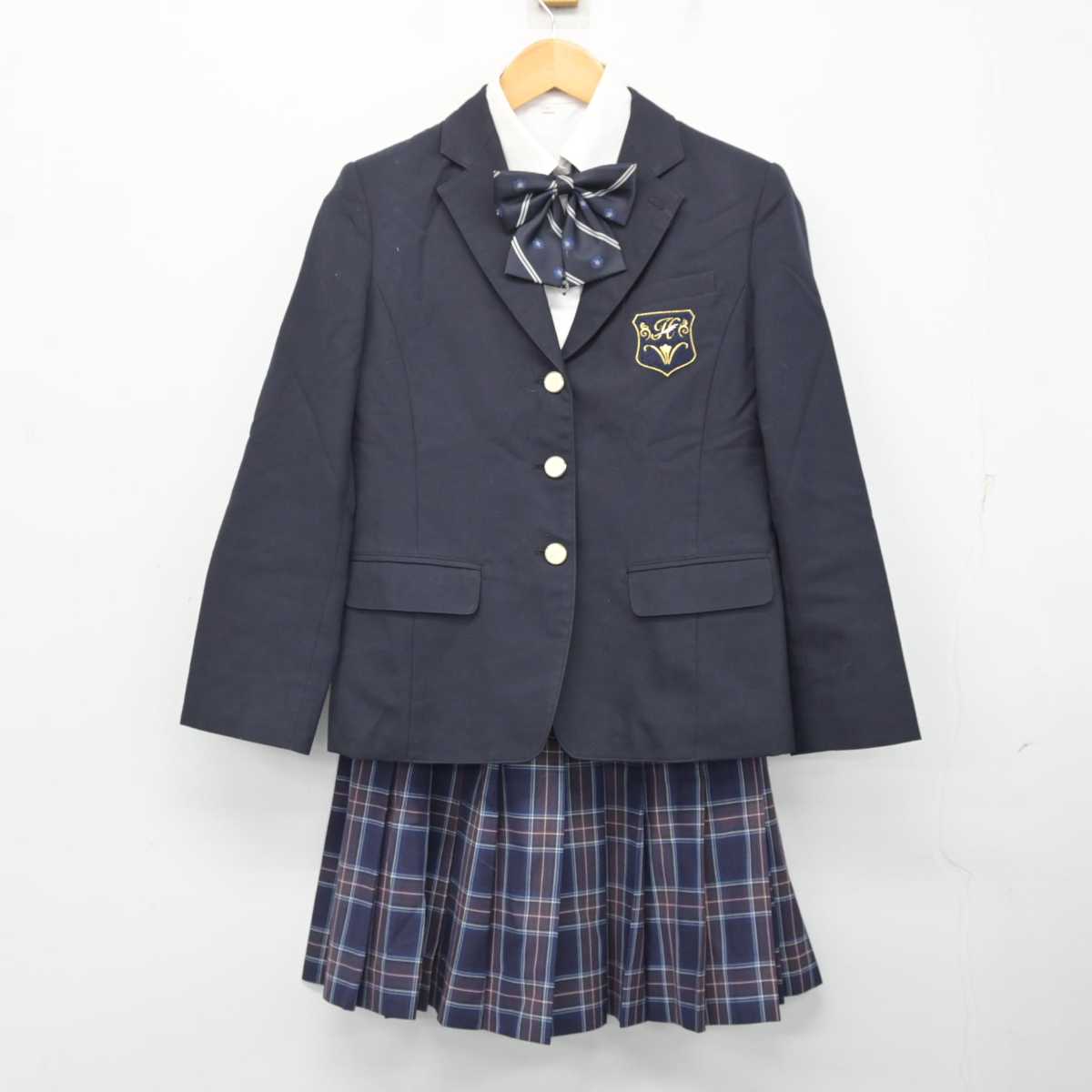 【中古】神奈川県 白鵬女子高等学校 女子制服 4点 (ブレザー・シャツ・スカート) sf076712