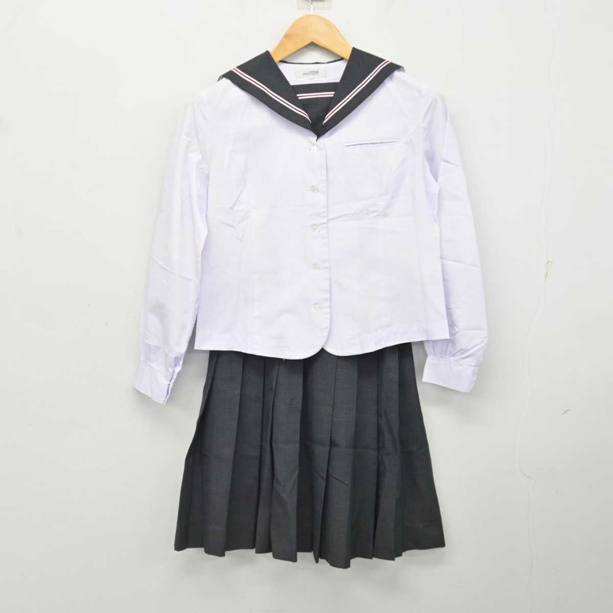 【中古】広島県 瀬戸内高等学校 女子制服 3点 (ブレザー・セーラー服・スカート) sf076726