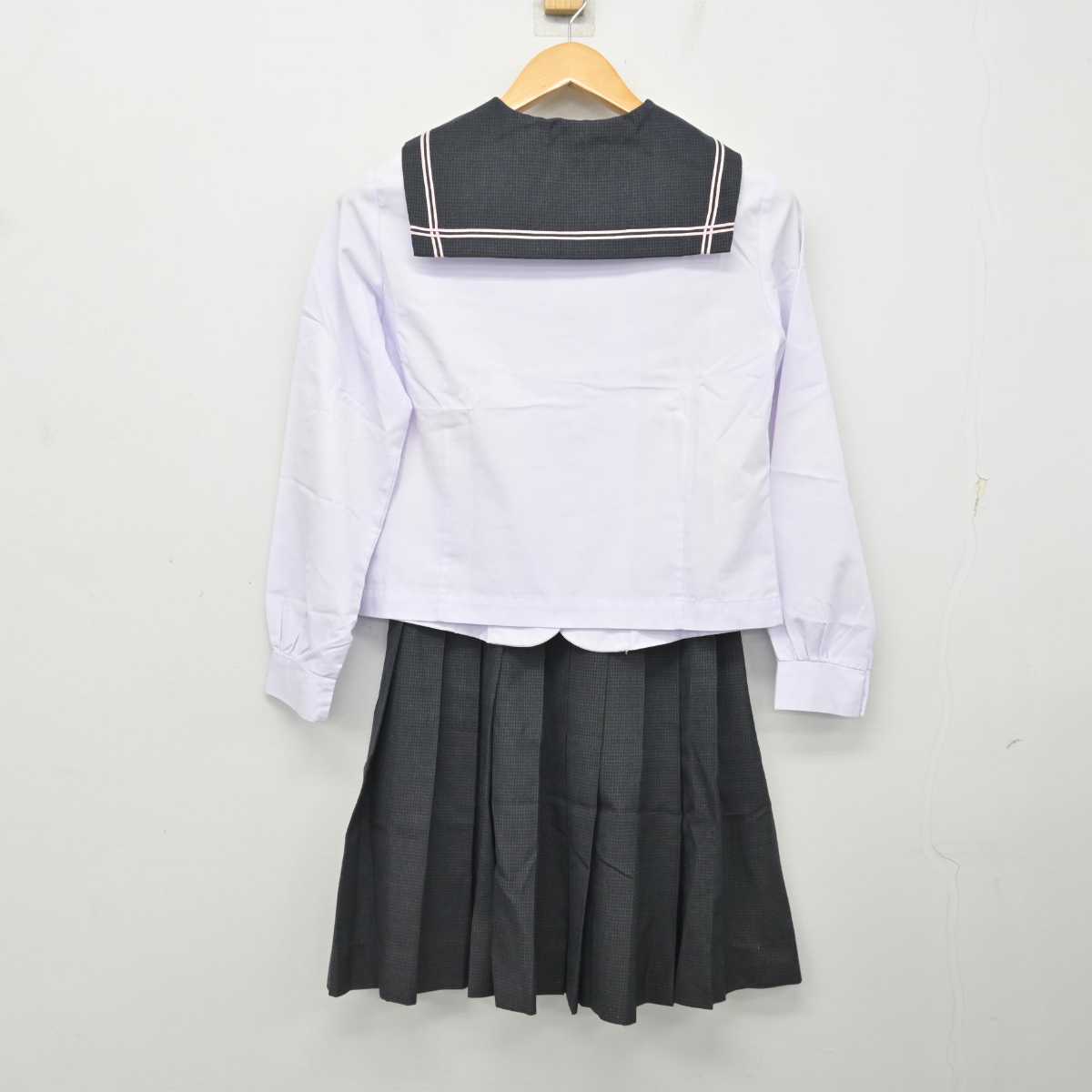 【中古】広島県 瀬戸内高等学校 女子制服 3点 (ブレザー・セーラー服・スカート) sf076726