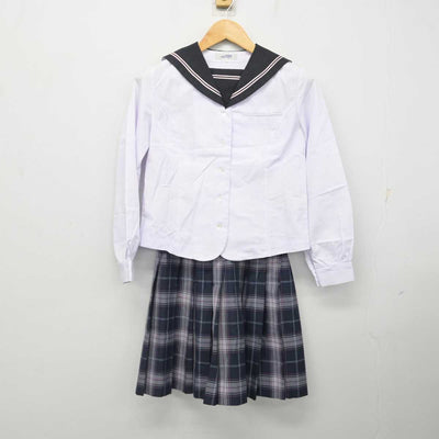 【中古】広島県 瀬戸内高等学校 女子制服 3点 (セーラー服・スカート) sf076727