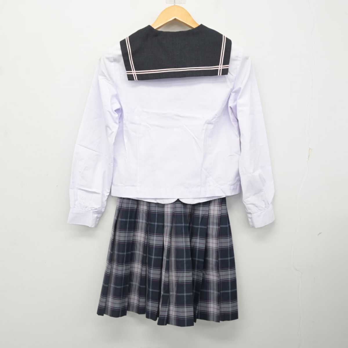 【中古】広島県 瀬戸内高等学校 女子制服 3点 (セーラー服・スカート) sf076727