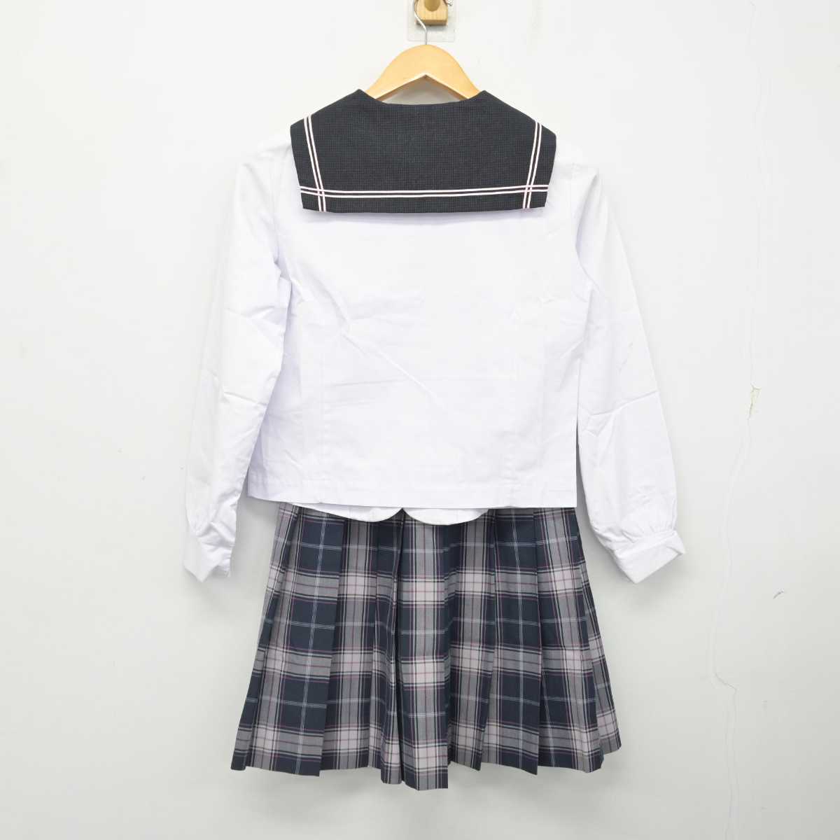 【中古】広島県 瀬戸内高等学校 女子制服 2点 (セーラー服・スカート) sf076728