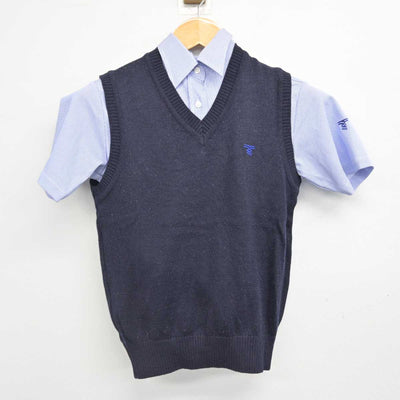 【中古】山梨県 東海大学付属甲府高等学校 女子制服 2点 (ニットベスト・シャツ) sf076746