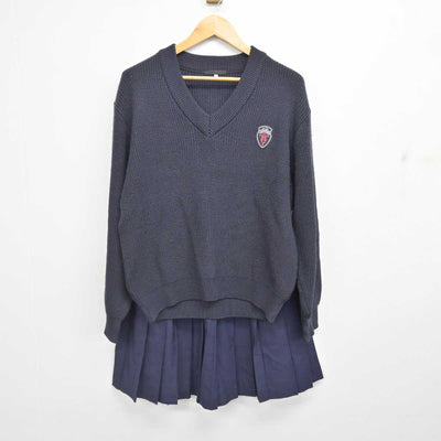 【中古】大分県 大分商業高等学校 女子制服 4点 (ニット・セーラー服・スカート) sf076750