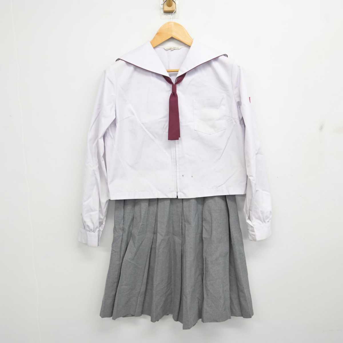 【中古】大分県 大分商業高等学校 女子制服 5点 (セーラー服・セーラー服・スカート) sf076751