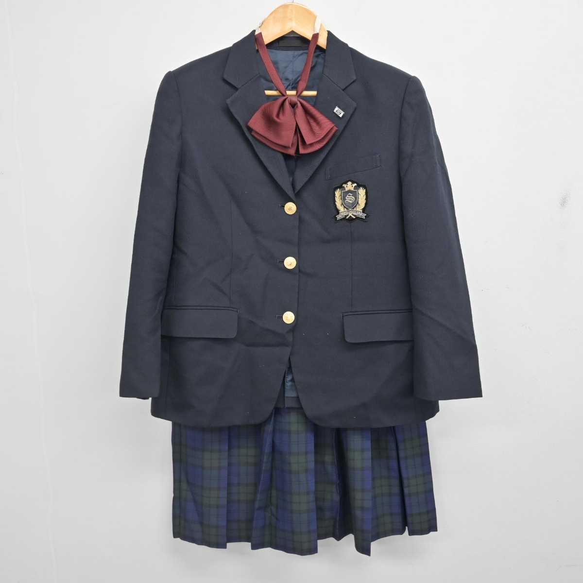 【中古】神奈川県 厚木中央高等学校 女子制服 4点 (ブレザー・スカート) sf076760