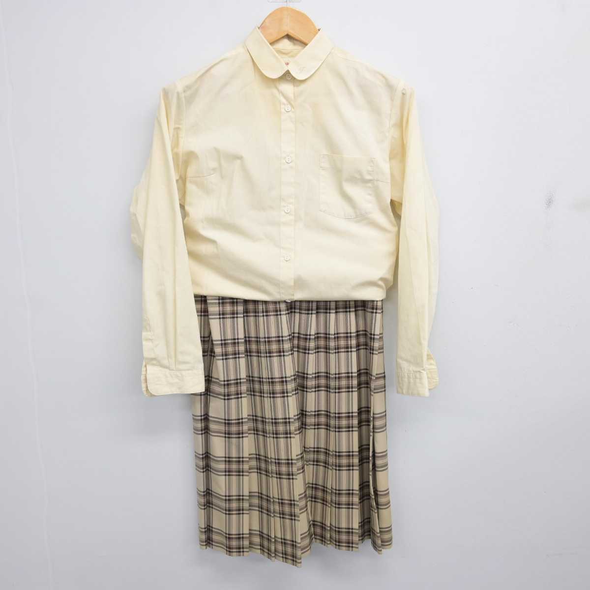 【中古】茨城県 伊奈高等学校 女子制服 4点 (ブレザー・シャツ・スカート) sf076762