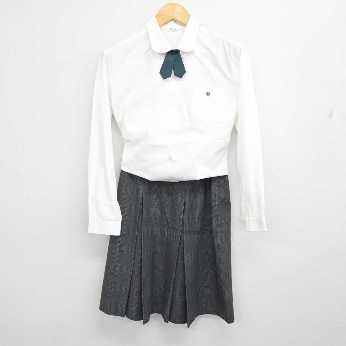 【中古】群馬県 高崎工業高等学校 女子制服 6点 (ブレザー・シャツ・スカート) sf076771