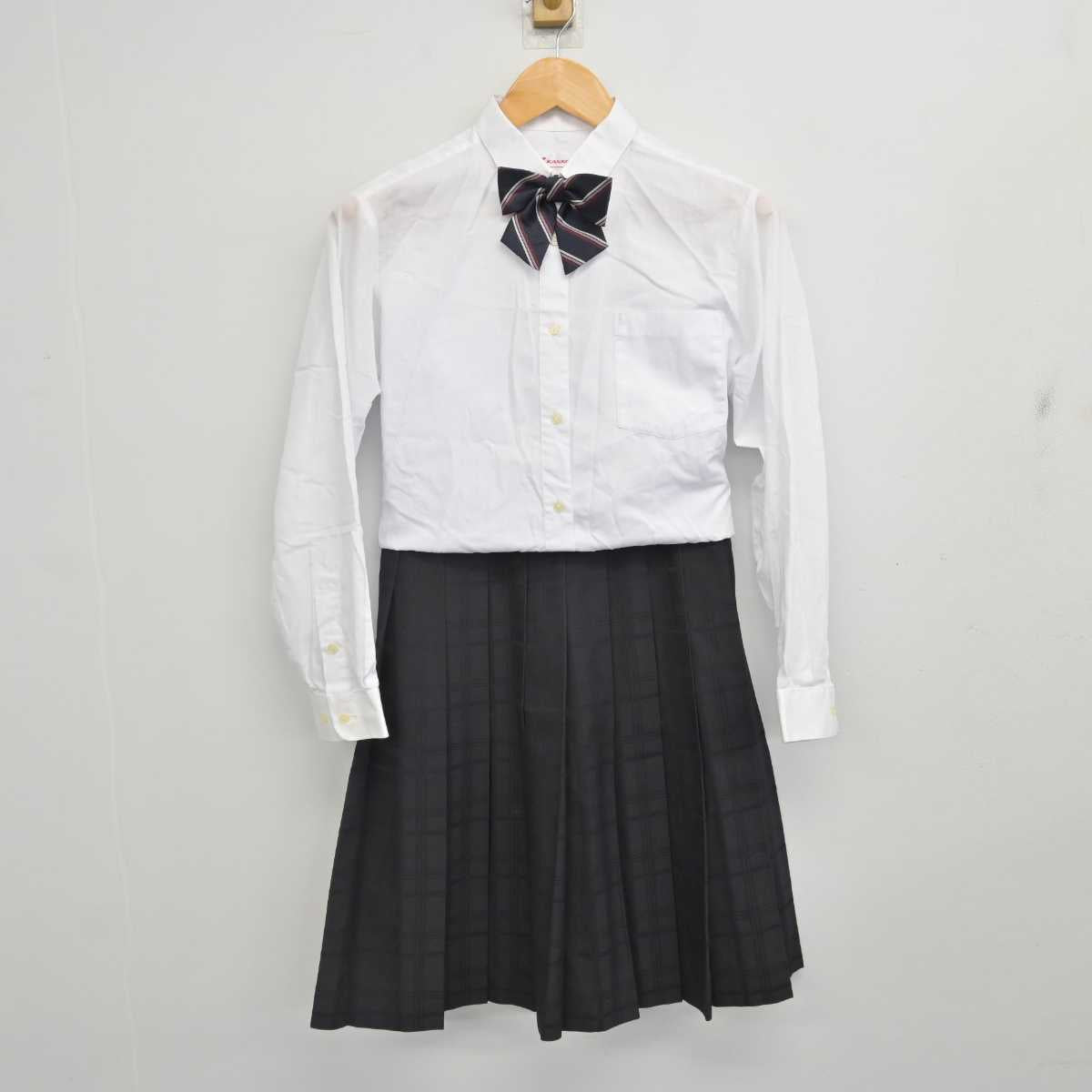 【中古】東京都 東京都市大学等々力中学校 女子制服 4点 (シャツ・スカート) sf076774