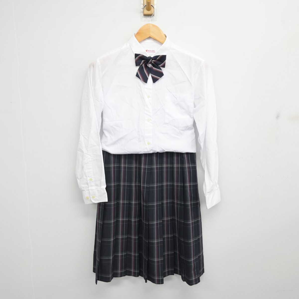 【中古】東京都 東京都市大学等々力中学校 女子制服 3点 (シャツ・スカート) sf076775