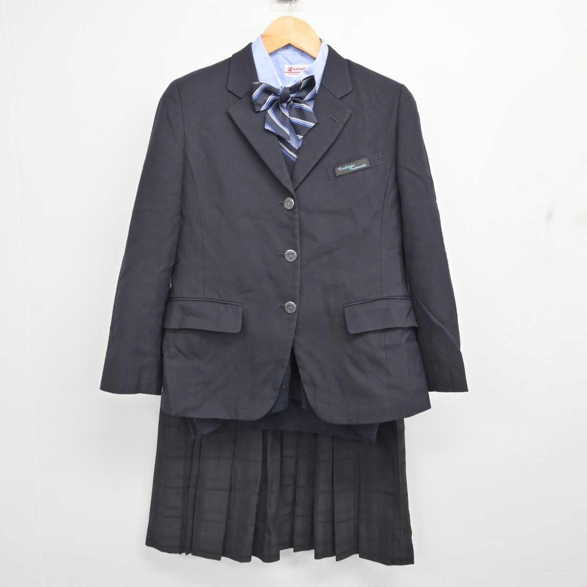 【中古】東京都 東京都市大学等々力高等学校 女子制服 5点 (ブレザー・ニット・シャツ・スカート) sf076776