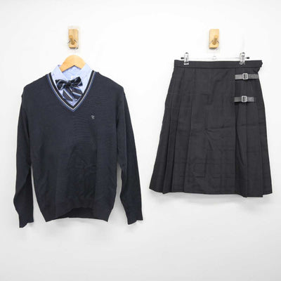 【中古】東京都 東京都市大学等々力高等学校 女子制服 5点 (ブレザー・ニット・シャツ・スカート) sf076776