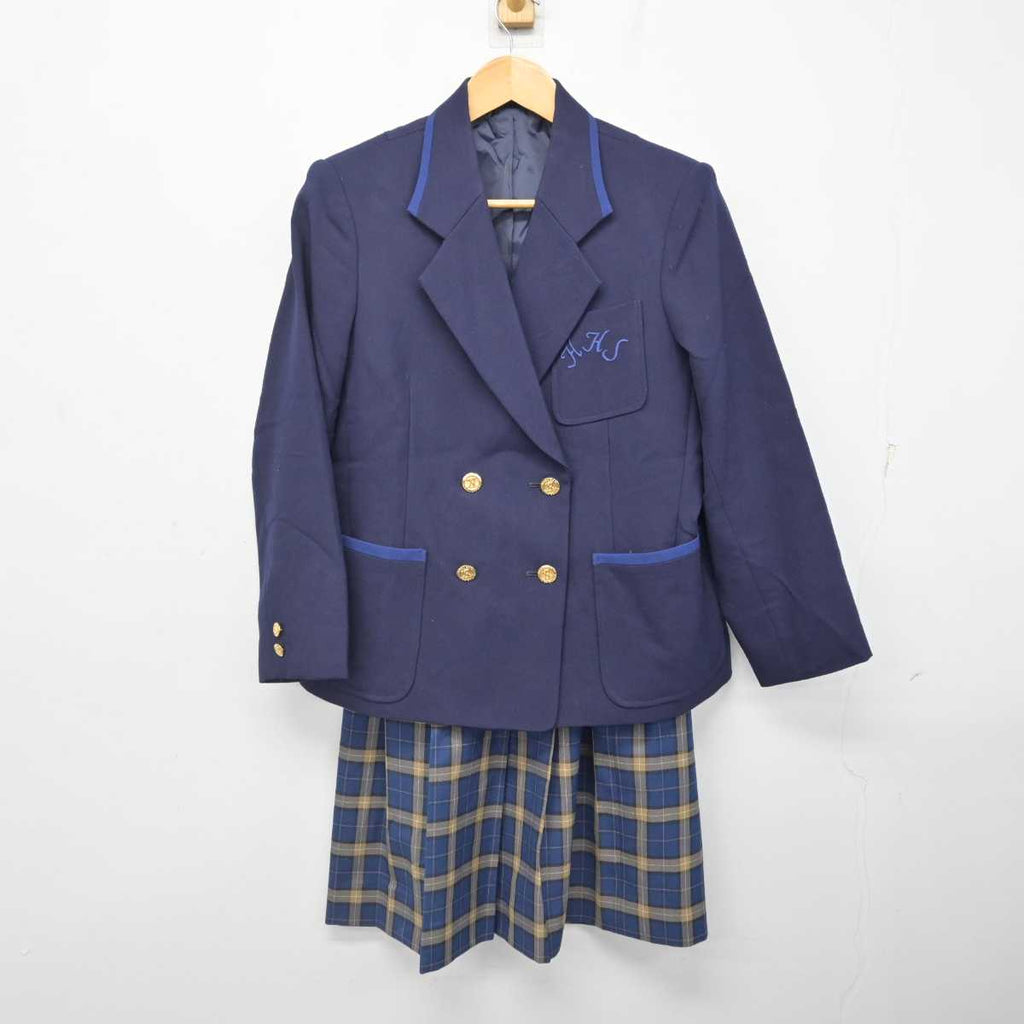 【中古】神奈川県 白山高等学校 女子制服 3点 (ブレザー・スカート・スカート) sf076784