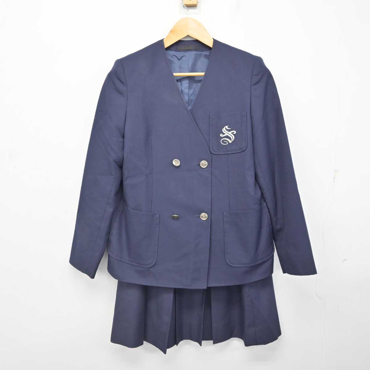 【中古】神奈川県 篠原中学校 女子制服 2点 (ブレザー・スカート) sf076786