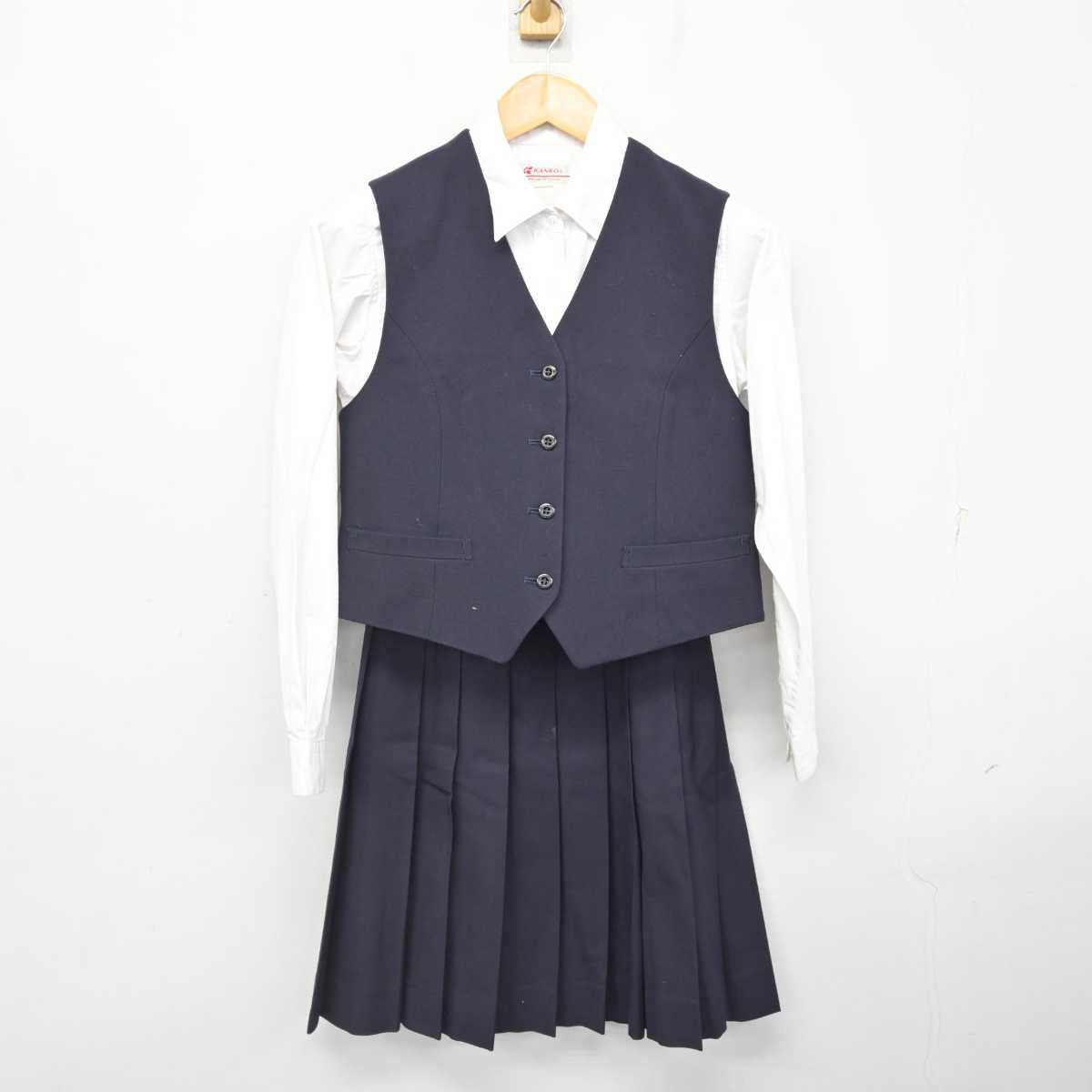 【中古】東京都 東京家政大学附属女子高等学校 女子制服 5点 (ブレザー・ベスト・シャツ・スカート) sf076790