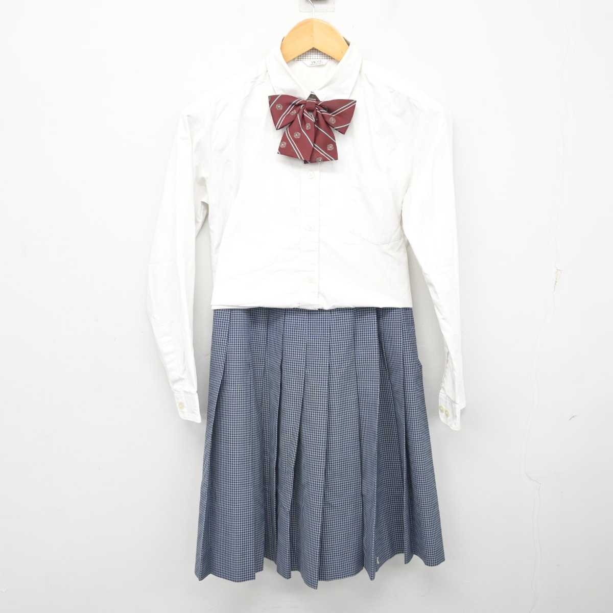 【中古】愛知県 東邦高等学校 女子制服 3点 (シャツ・スカート) sf076796