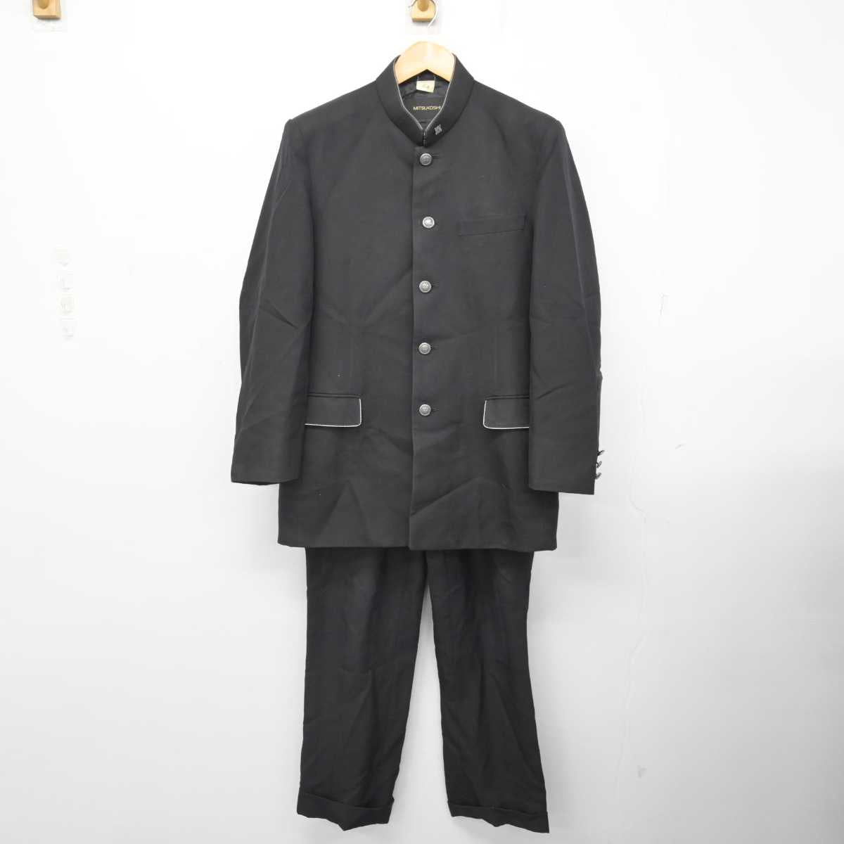 【中古】北海道 藻岩高等学校 男子制服 4点 (学ラン・シャツ・ズボン) sf076797