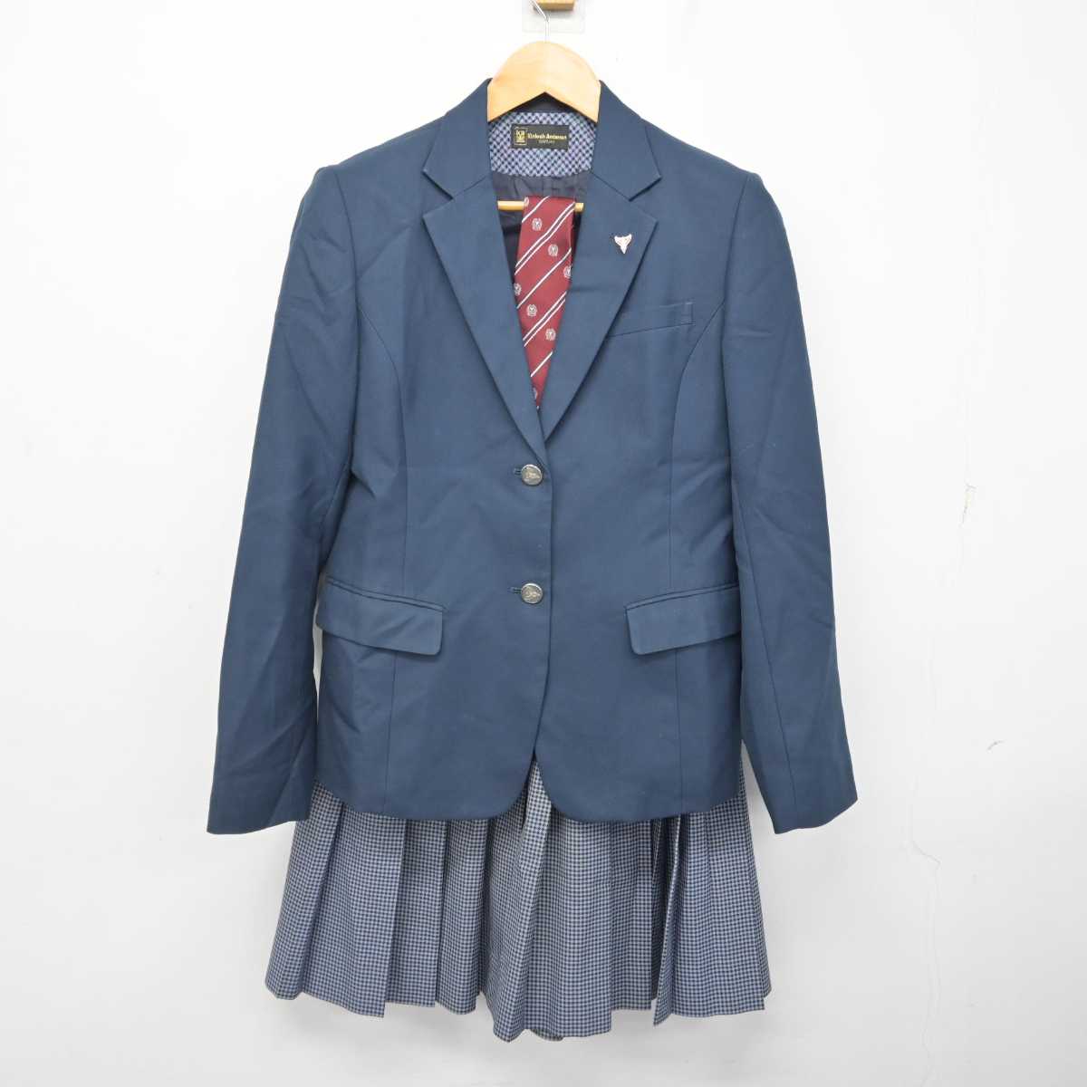 【中古】愛知県 東邦高等学校 女子制服 5点 (ブレザー・ベスト・スカート) sf076802