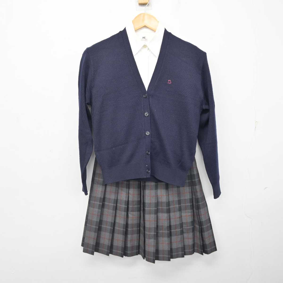 【中古】大阪府 梅花高等学校 女子制服 3点 (ニット・シャツ・スカート) sf076804