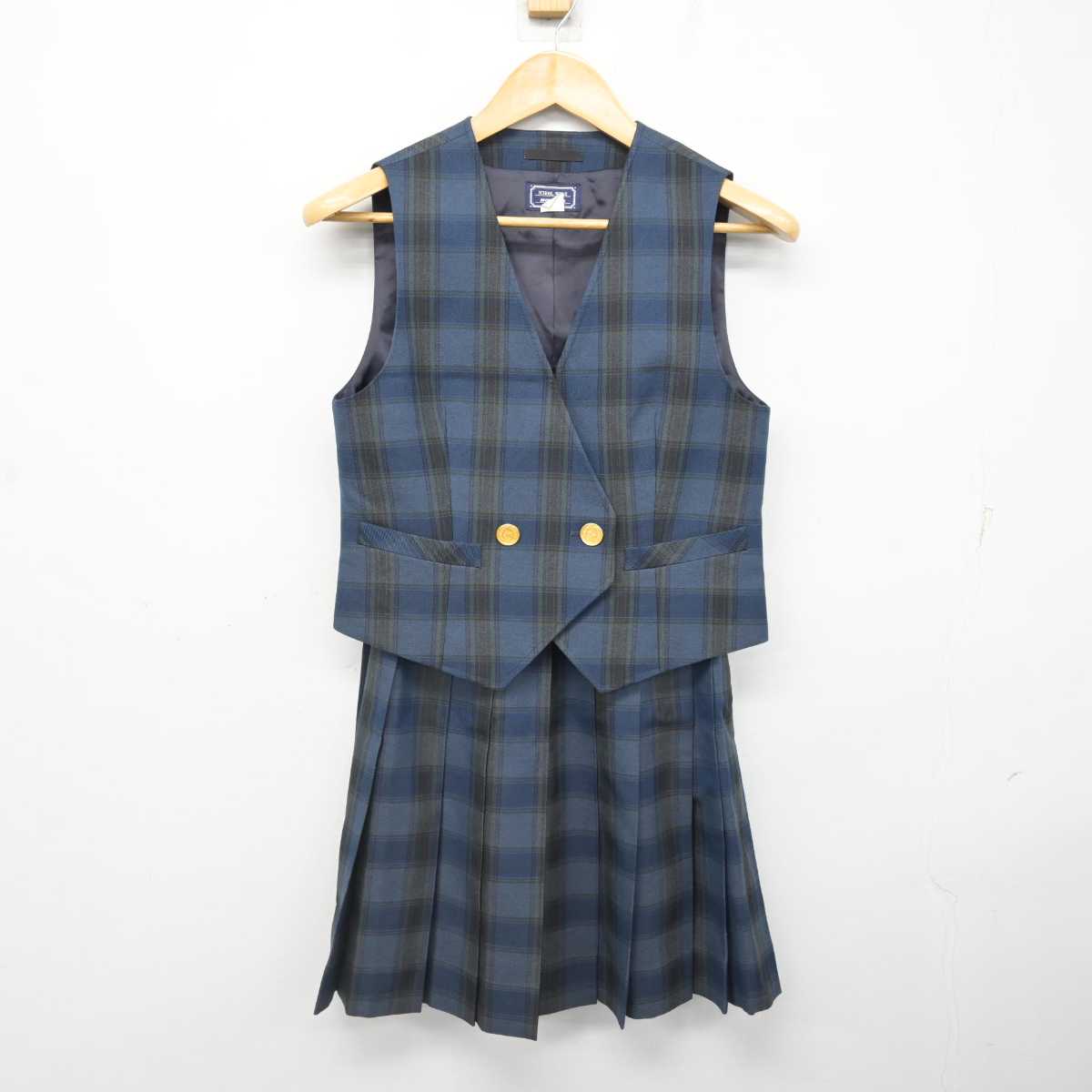 【中古】埼玉県 入間向陽高等学校 女子制服 3点 (ブレザー・ベスト・スカート) sf076812