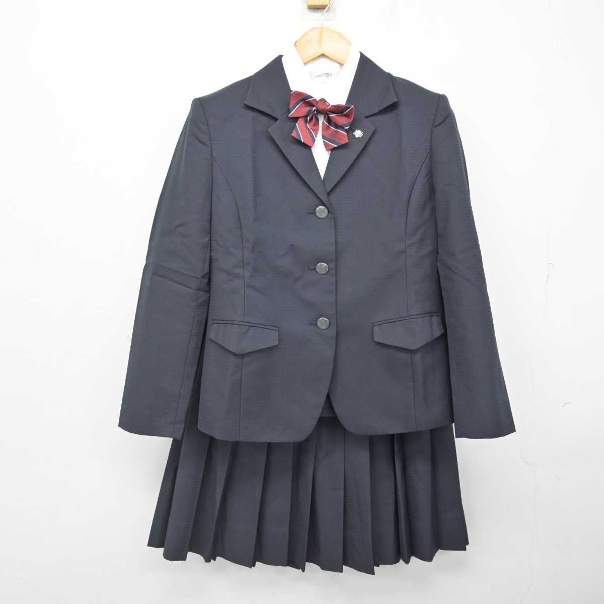 【中古】福岡県 福岡大学附属大濠高等学校 女子制服 6点 (ブレザー・シャツ・スカート) sf076816