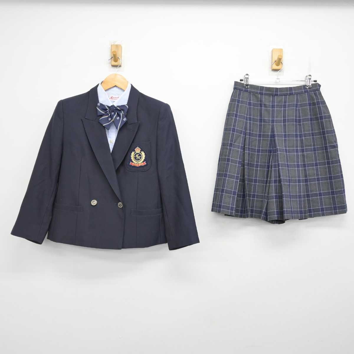 【中古】千葉県 茂原北陵高等学校 女子制服 4点 (ブレザー・シャツ・スカート) sf076831