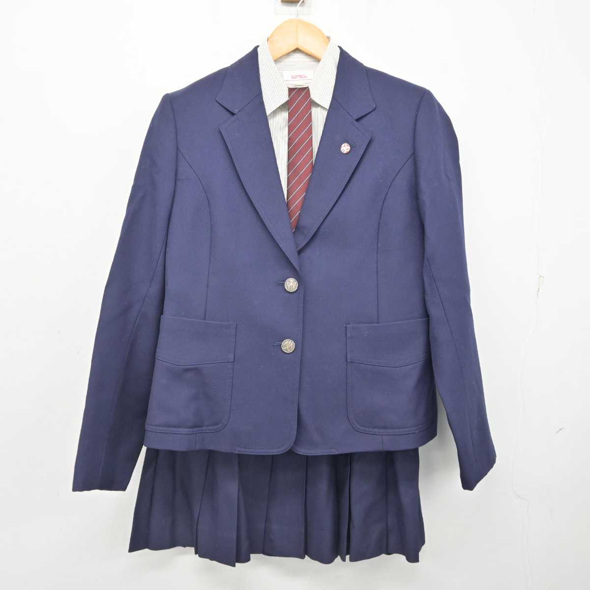 【中古】神奈川県 大和西高等学校 女子制服 5点 (ブレザー・シャツ・スカート) sf076846