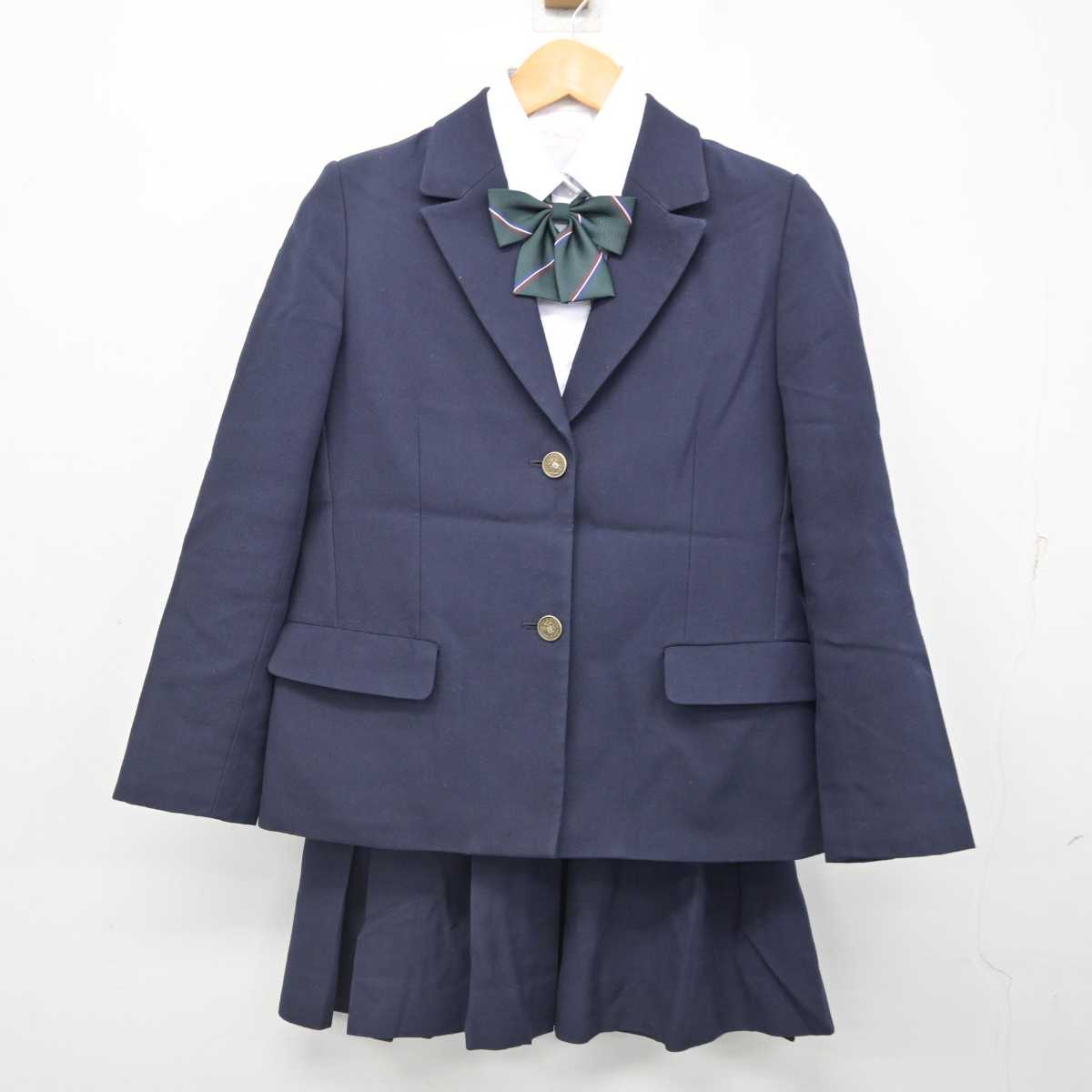 【中古】神奈川県 上溝南高等学校 女子制服 4点 (ブレザー・シャツ・スカート) sf076847