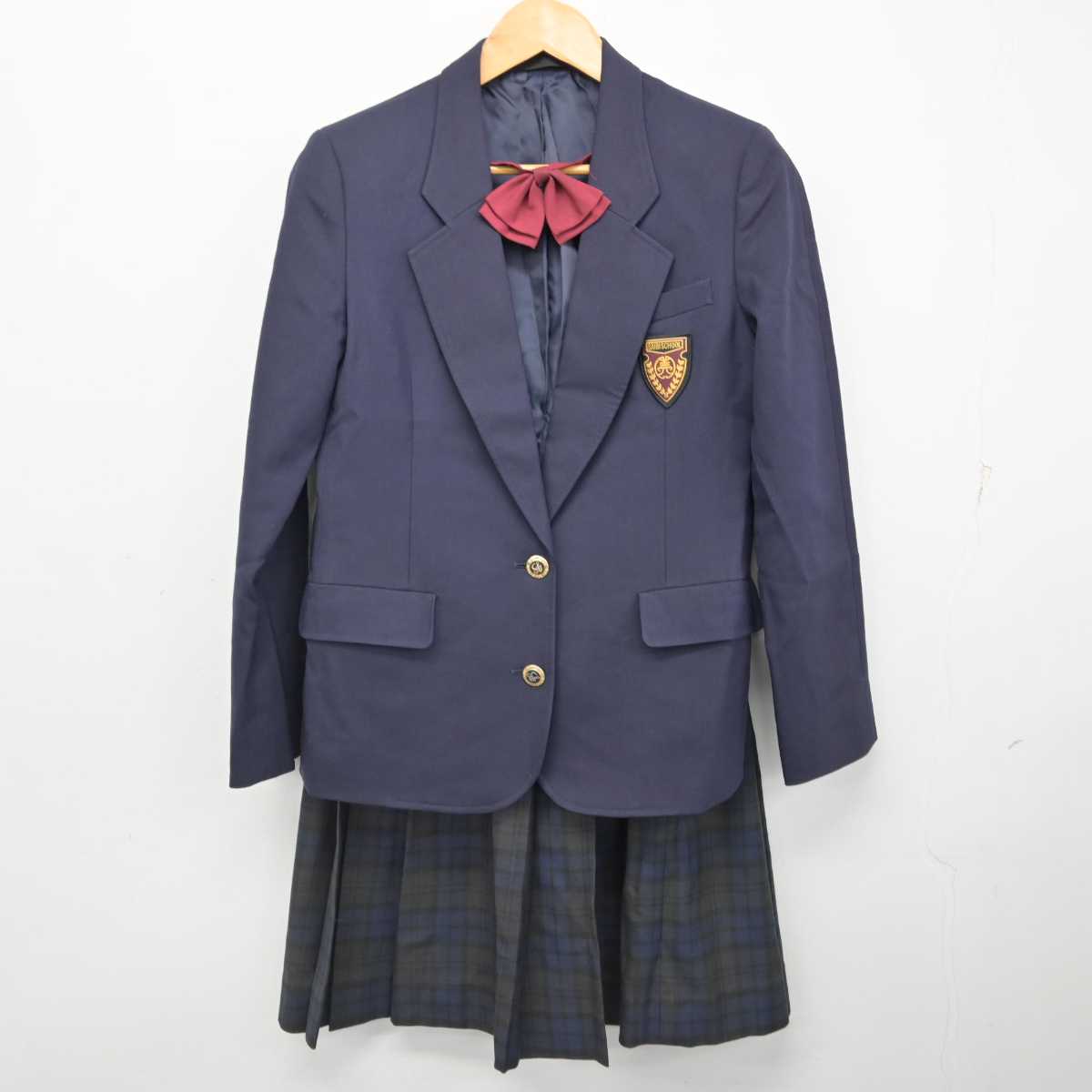 【中古】愛媛県 済美高等学校 女子制服 4点 (ブレザー・ベスト・スカート) sf076849