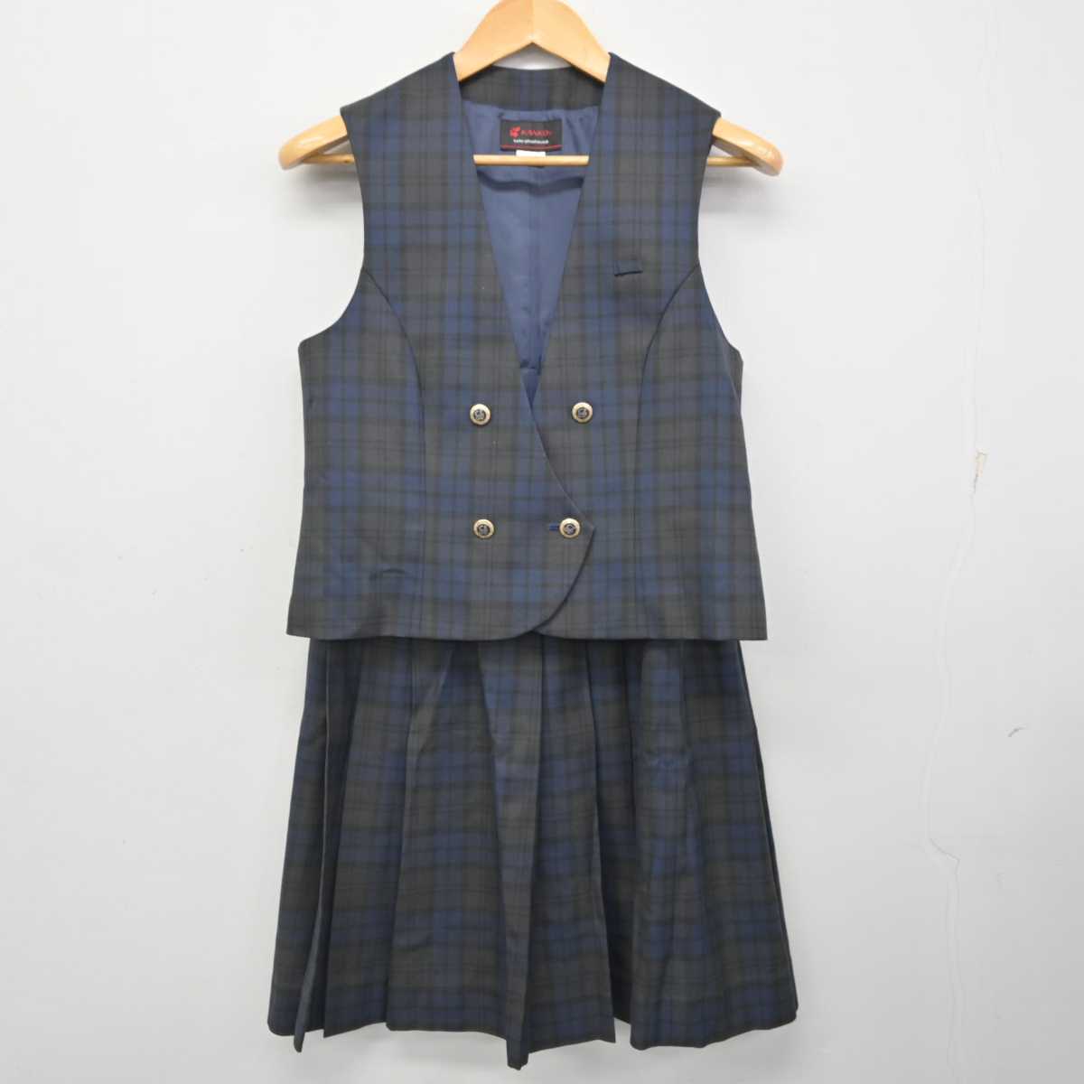 【中古】愛媛県 済美高等学校 女子制服 4点 (ブレザー・ベスト・スカート) sf076849