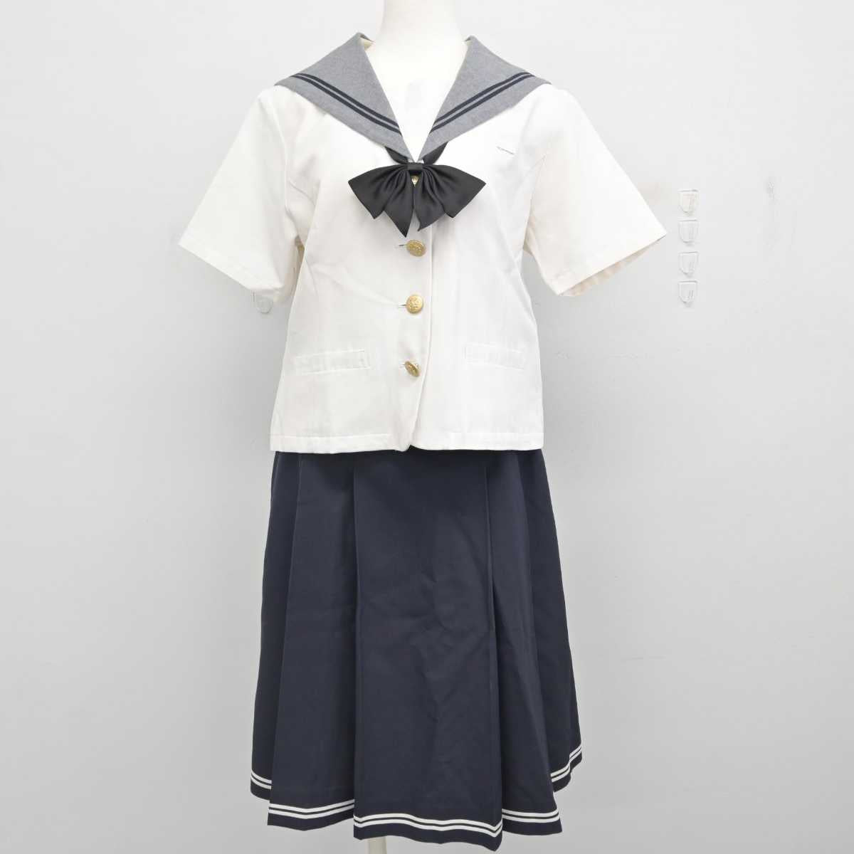 【中古】愛媛県 済美高等学校 女子制服 3点 (セーラー服・スカート) sf076850