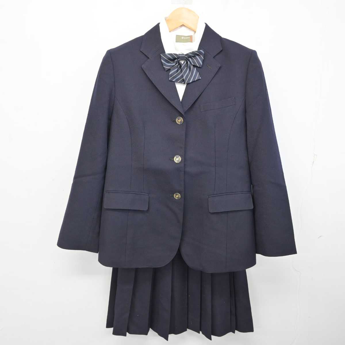 【中古】静岡県 常葉大学附属菊川中学校・高等学校 女子制服 4点 (ブレザー・シャツ・スカート) sf076859