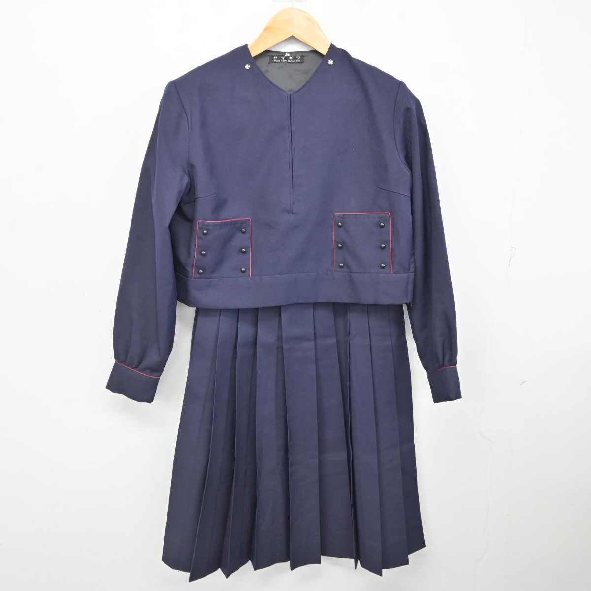 【中古】大阪府 帝塚山学院中学校高等学校 女子制服 2点 (ブレザー・スカート) sf076863