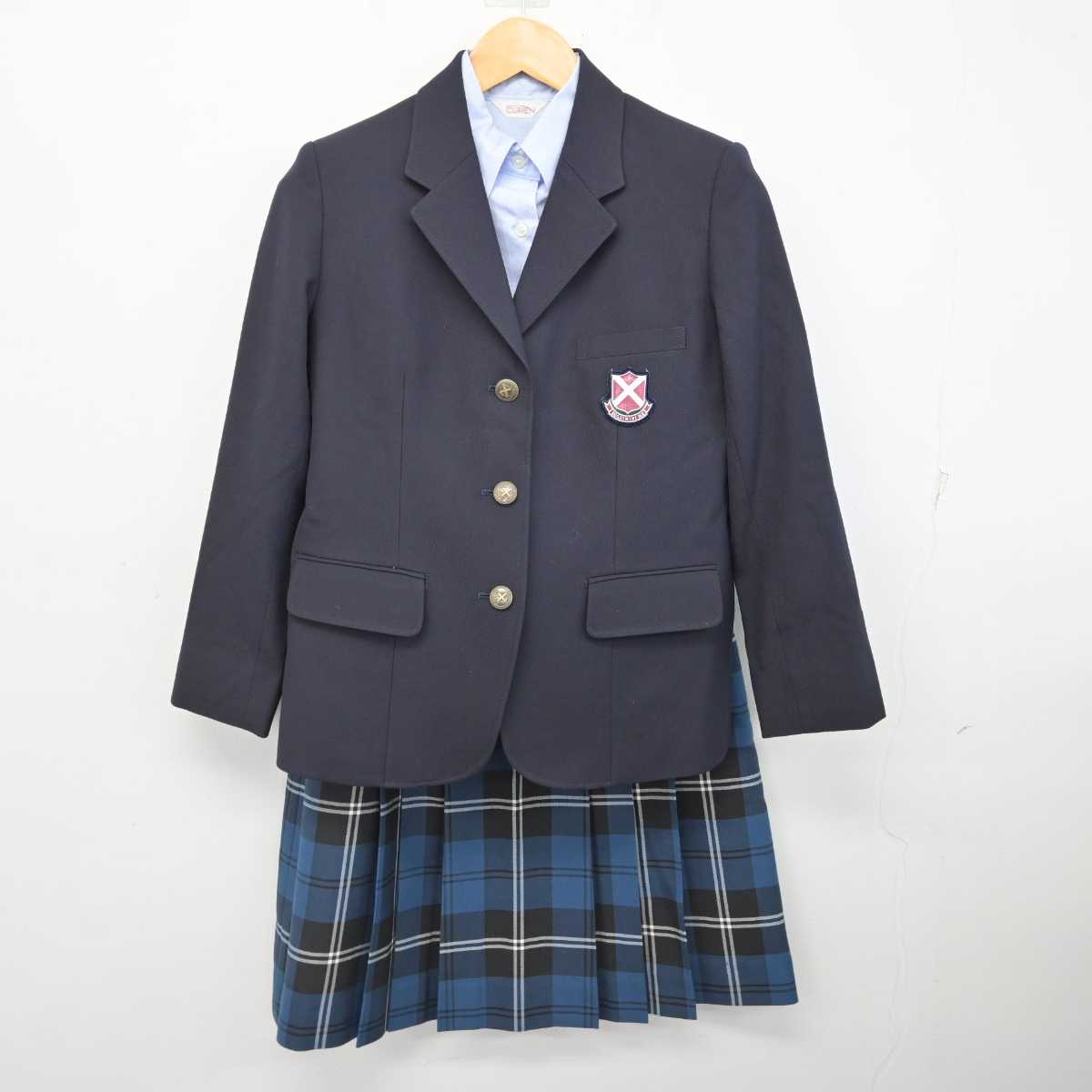 【中古】大阪府 桃山学院中学校・高等学校 女子制服 4点 (ブレザー・シャツ・スカート) sf076864