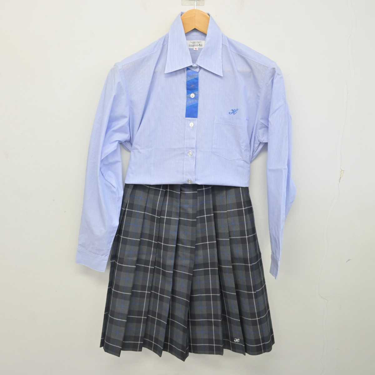 【中古】沖縄県 辺土名高等学校 女子制服 2点 (シャツ・スカート) sf076869