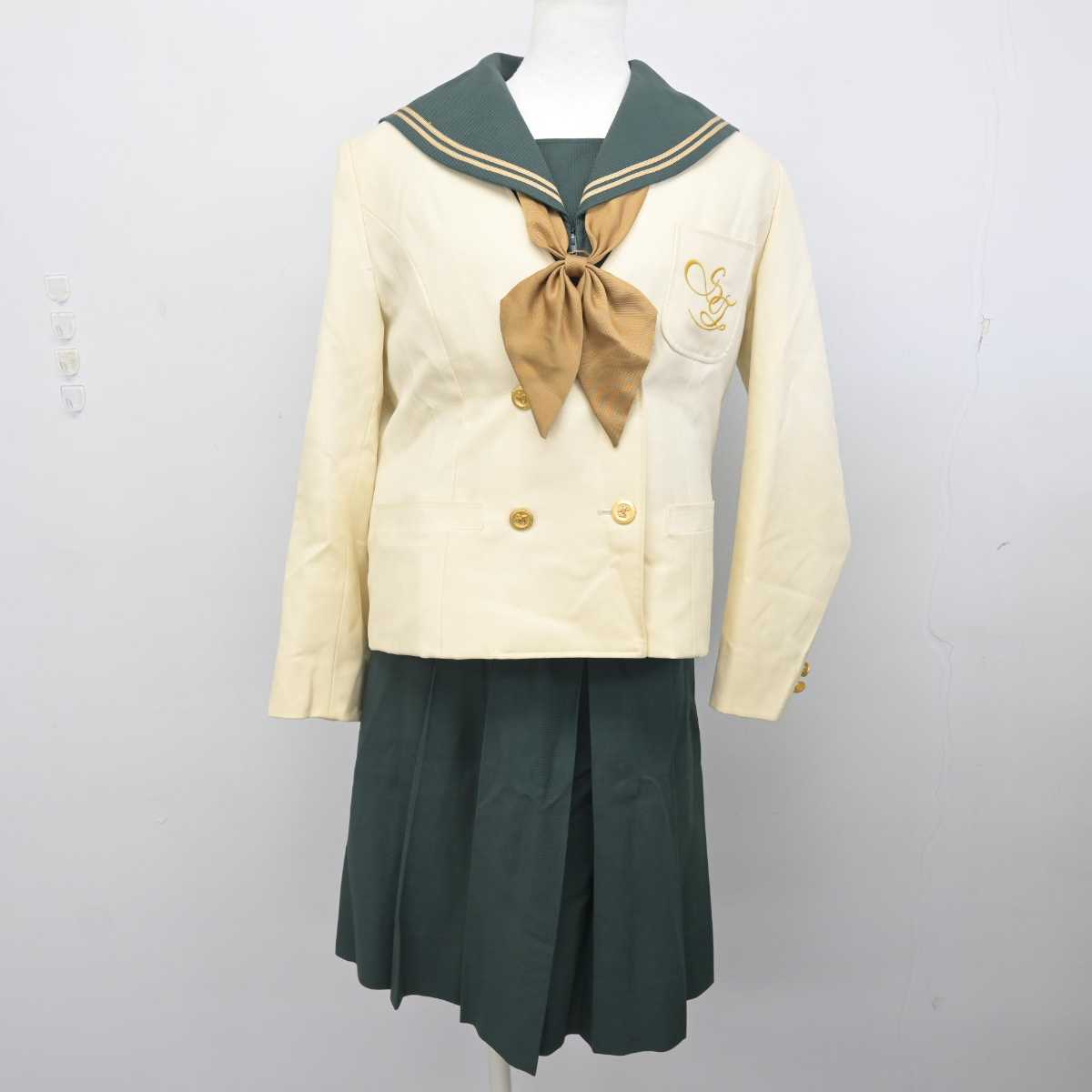 【中古】福島県 須賀川桐陽高等学校 女子制服 5点 (ブレザー・セーラー服・スカート) sf076874