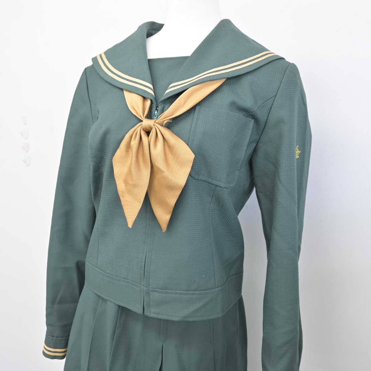 【中古】福島県 須賀川桐陽高等学校 女子制服 5点 (ブレザー・セーラー服・スカート) sf076874