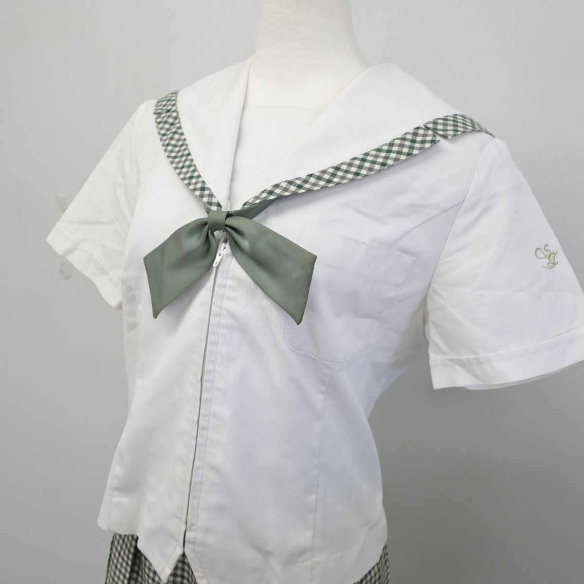 【中古】福島県 須賀川桐陽高等学校 女子制服 4点 (セーラー服・スカート) sf076875