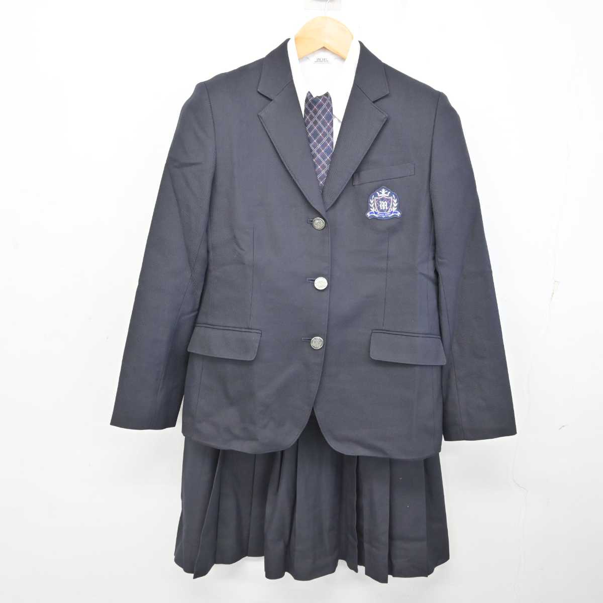 【中古】三重県 三重高等学校 女子制服 6点 (ブレザー・シャツ・スカート) sf076876