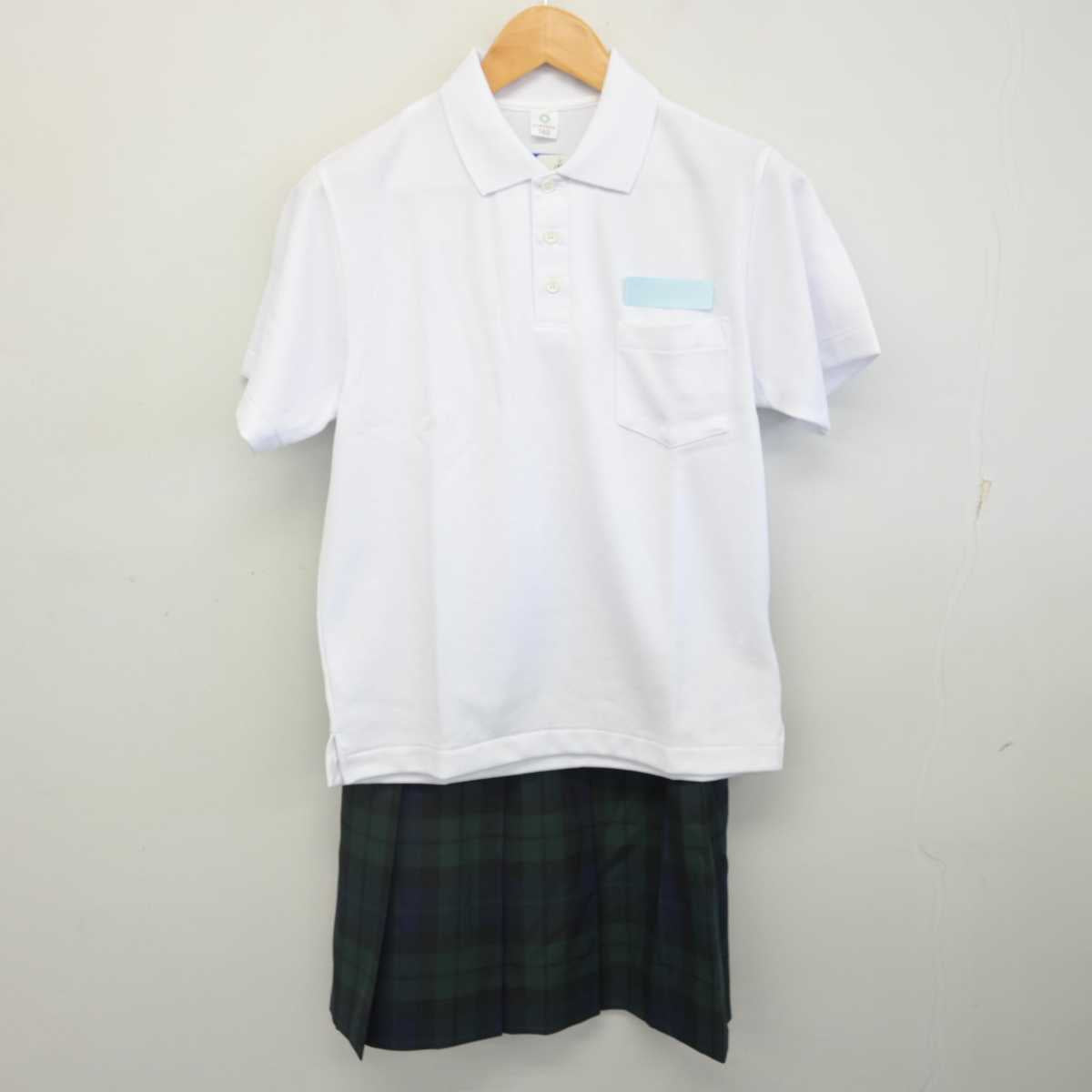 【中古】広島県 府中市立第一中学校 女子制服 2点 (シャツ・スカート) sf076882