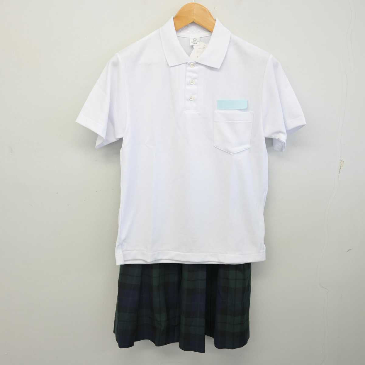 【中古】広島県 府中市立第一中学校 女子制服 2点 (シャツ・スカート) sf076883