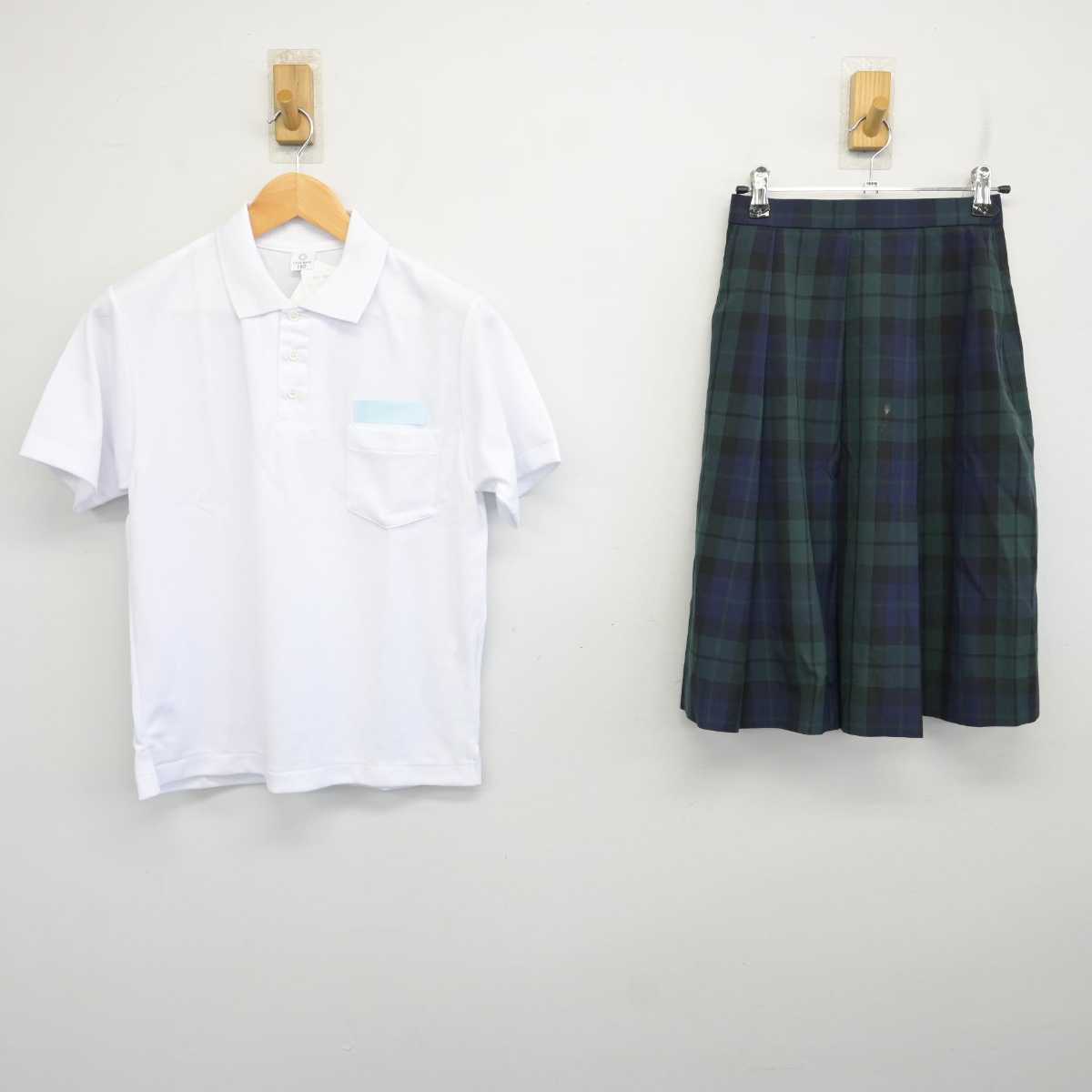 【中古】広島県 府中市立第一中学校 女子制服 2点 (シャツ・スカート) sf076883