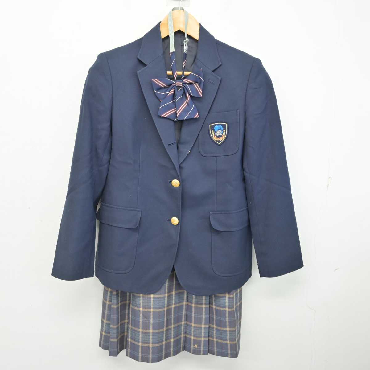 【中古】千葉県 松戸国際高等学校 女子制服 4点 (ブレザー・スカート・スカート) sf076886