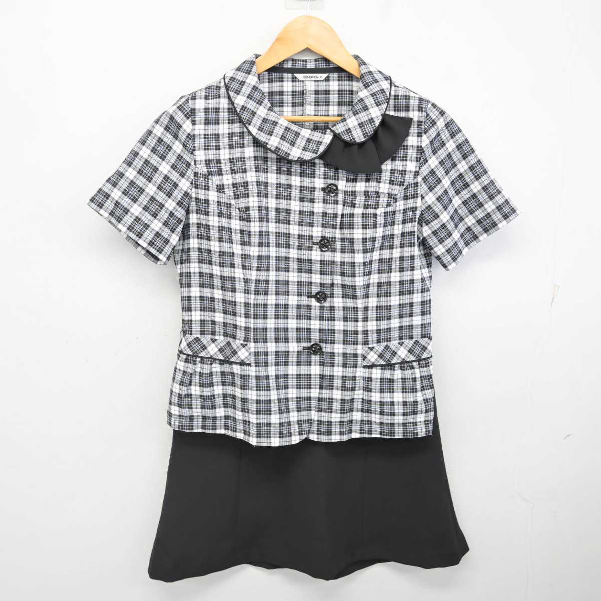 【中古】 事務服 女子制服 3点 (ブラウス・スカート) sf076890