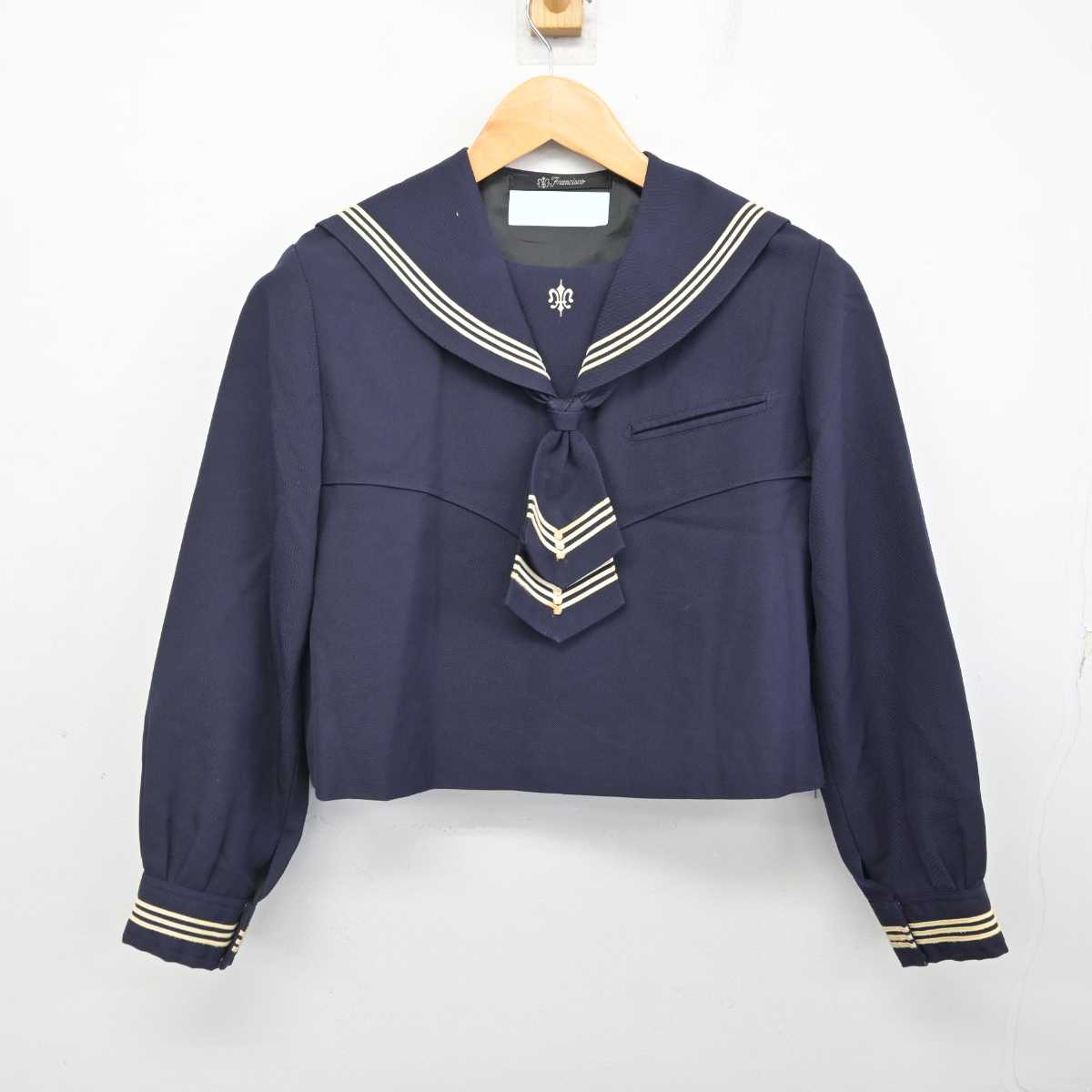 【中古】北海道 函館白百合学園高等学校 女子制服 3点 (セーラー服・ジャンパースカート) sf076894