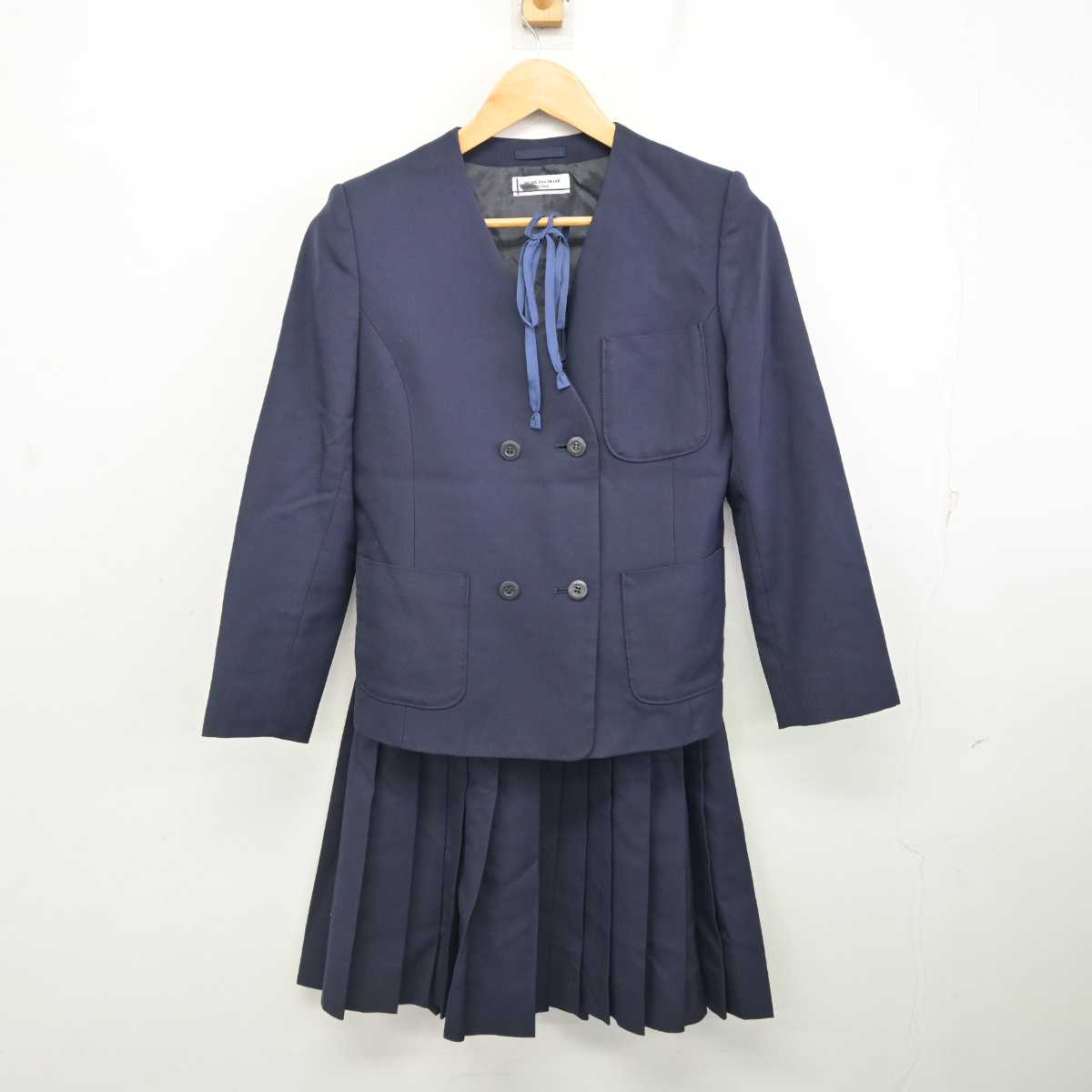 【中古】北海道 北広島市立西の里中学校 女子制服 4点 (ブレザー・ベスト・スカート) sf076904